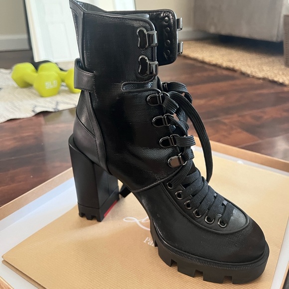 CHRISTIAN LOUBOUTIN  worn a couple of times. 
Black Macademia Ankle Boots - Picture 3 of 7